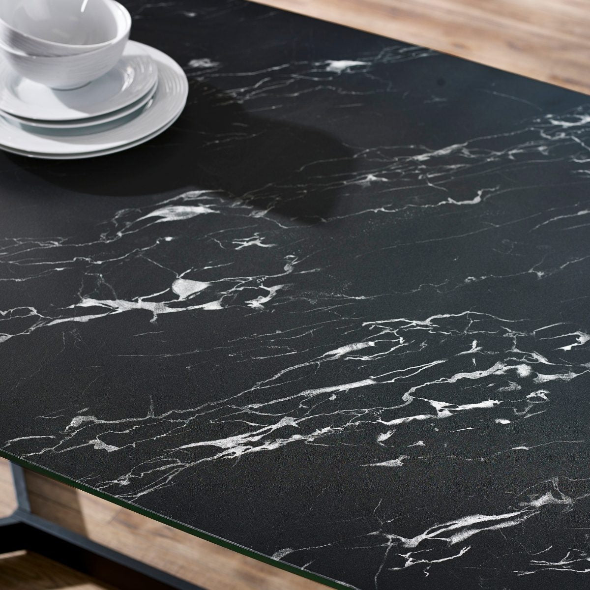 Olympus Dining Table - Black Marble