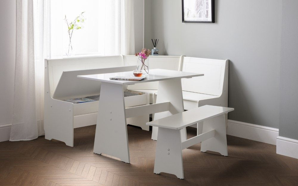 Newport Corner Dining Set - Surf White