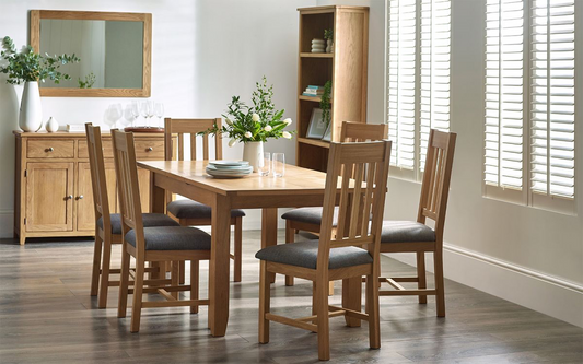 Mallory Extending Dining Table & 6 Mallory Dining Chairs