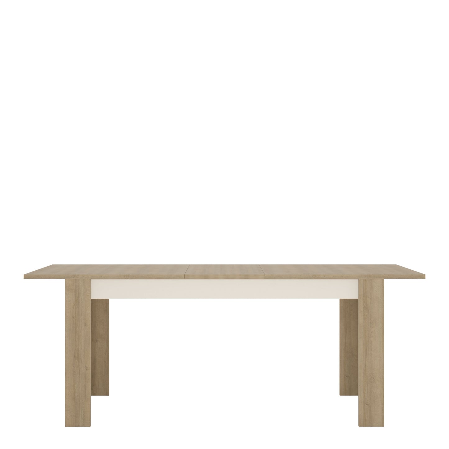 Lyon Large Extending Dining Table 160-200cm in Riviera Oak/White High Gloss