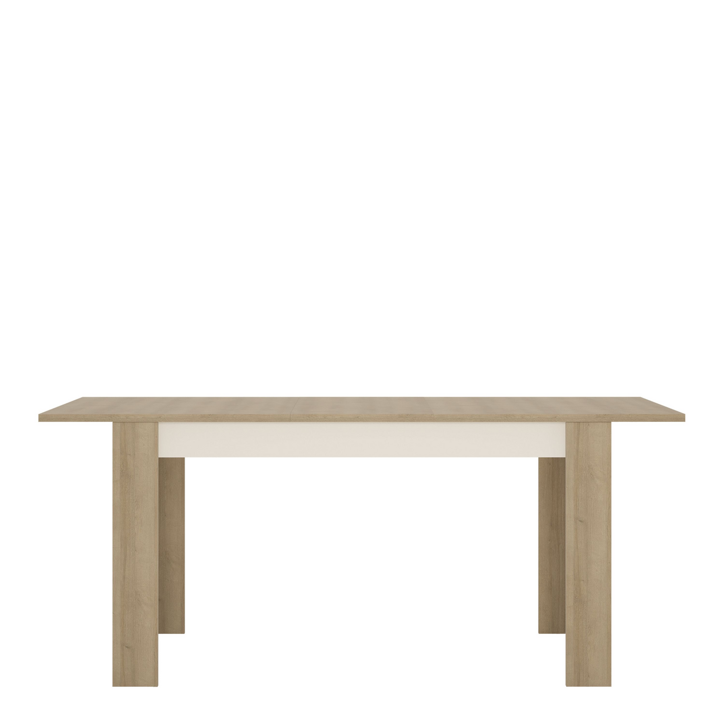 Lyon Medium Extending Dining Table 140-180cm in Riviera Oak/White High Gloss