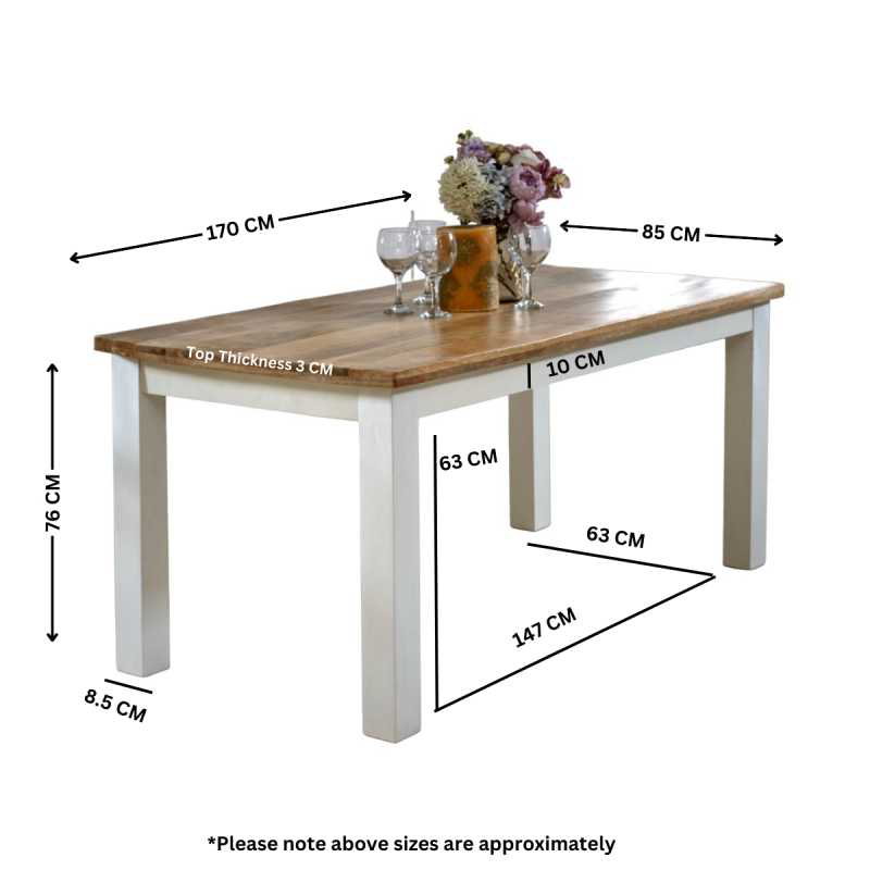 Alfie Dining Table Solid Mango Wood