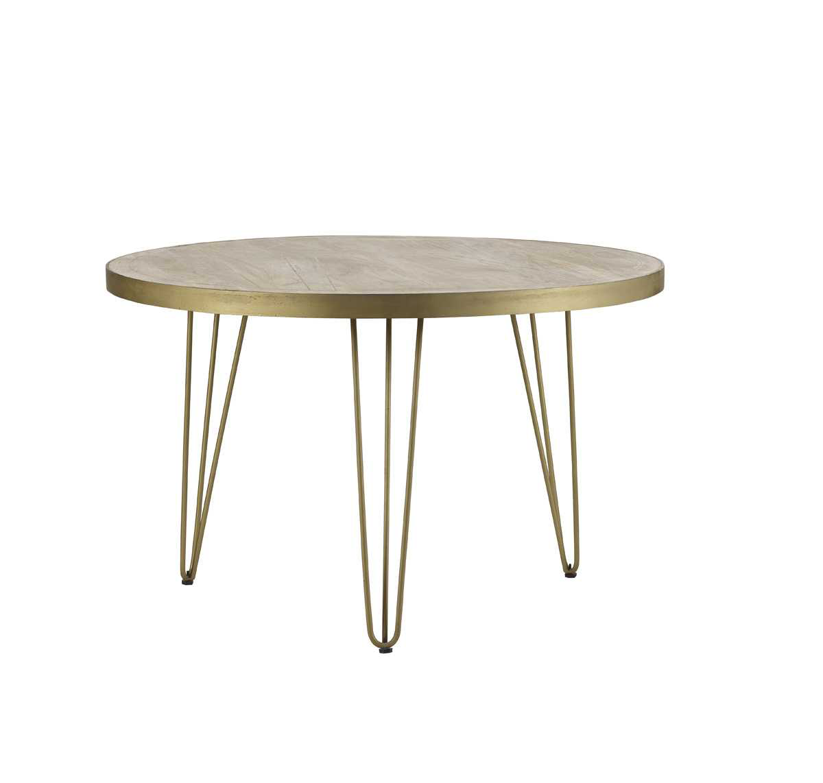 Light Gold Round Dining Table