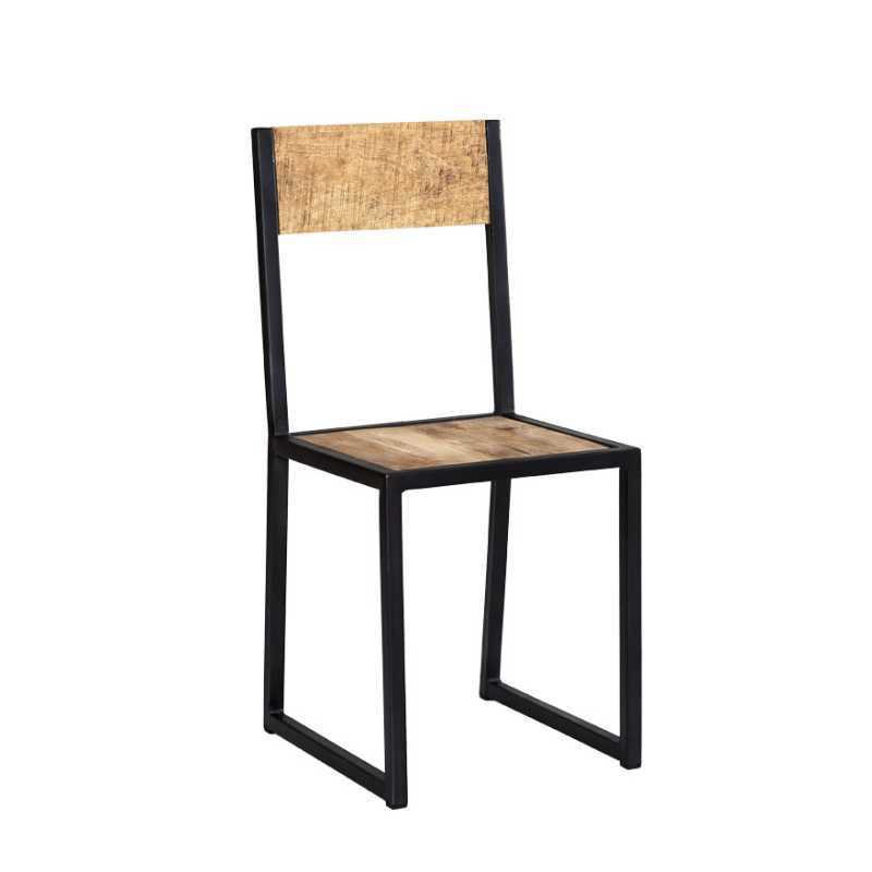 Cosmo Industrial Metal & Wood Dining Chair (2pk)