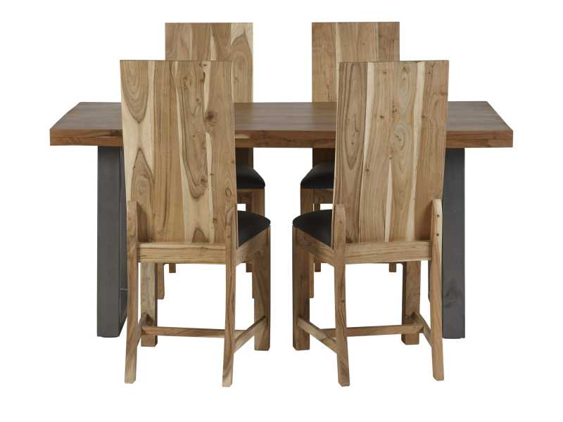 Natural Acacia Dining Chair (2pk)