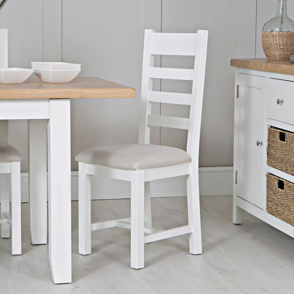 Ladder Back Dining Chair White