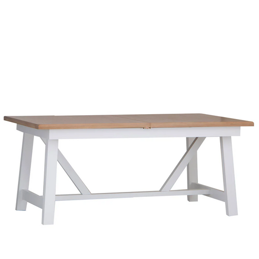 Refectory Butterfly Extending Table White