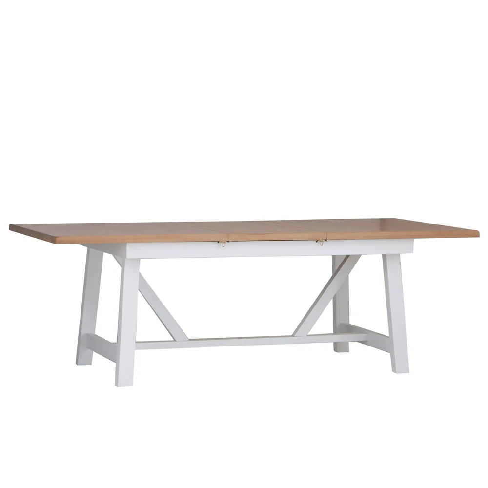 Refectory Butterfly Extending Table White