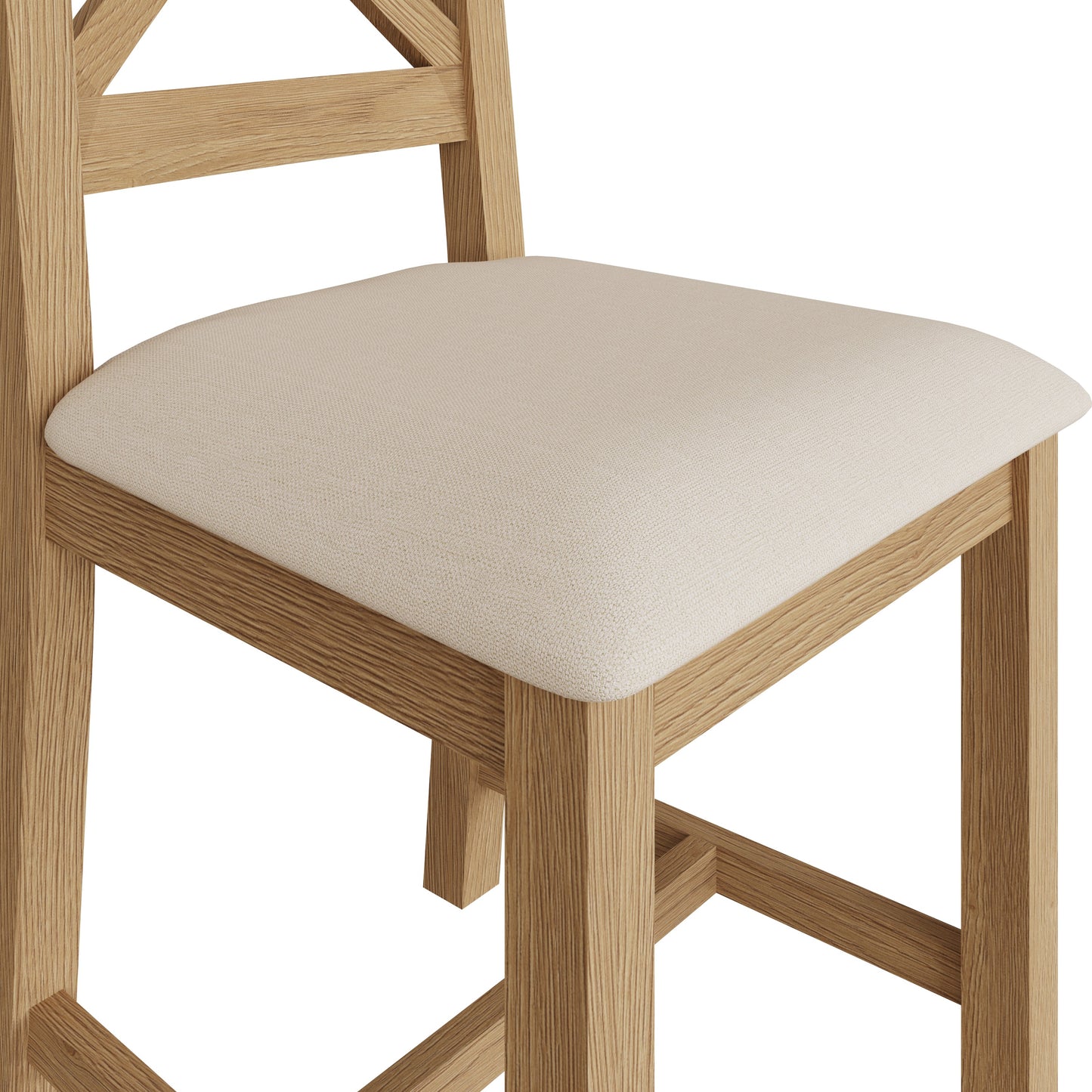 Cross Back Fabric Dining Chair