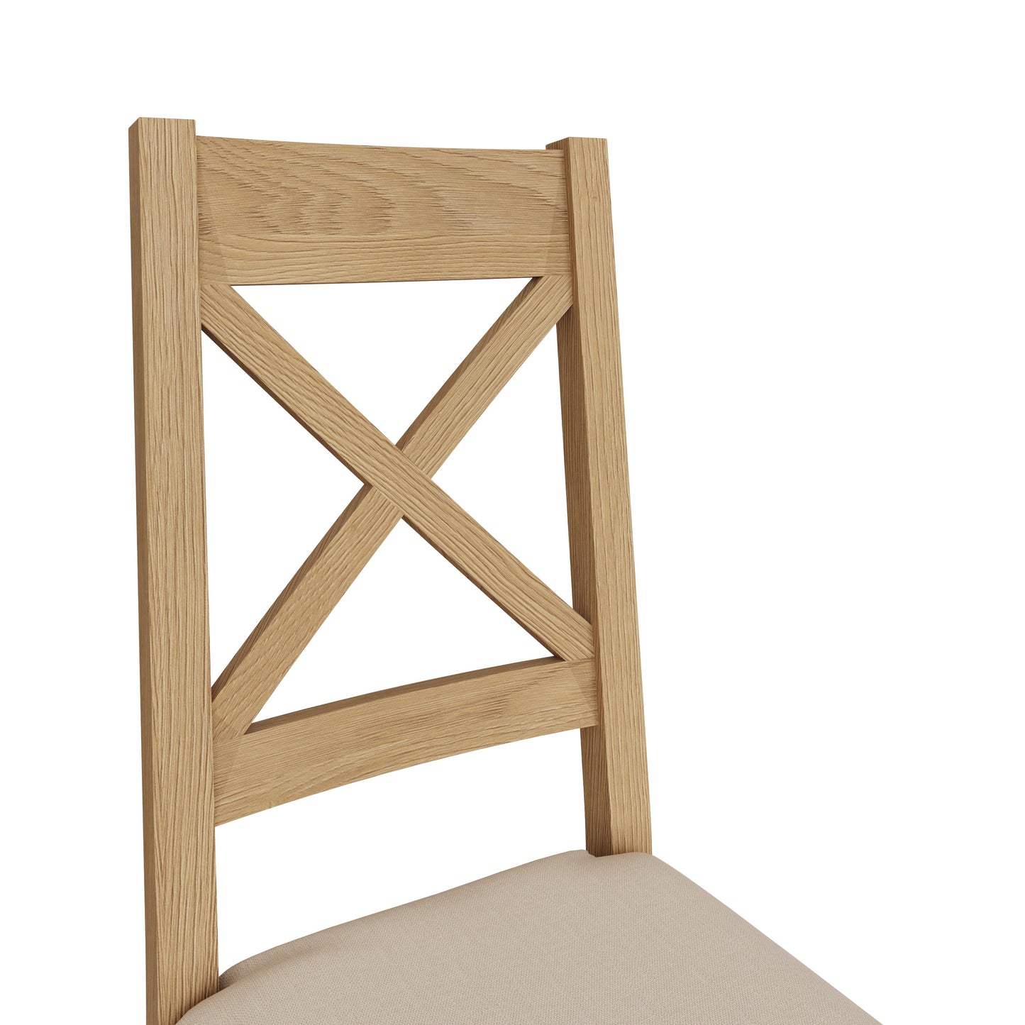 Cross Back Fabric Dining Chair